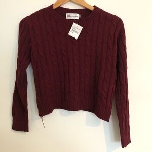 Cotton Emporium Burgundy Girls Sweater M